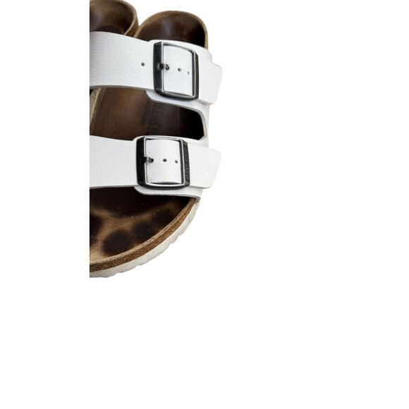 Birkenstock Arizona White Leather Double Strap Sandals EU 39 Narrow Fit - Picture 6 of 10